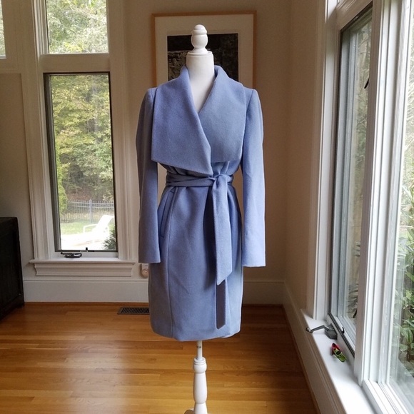 Cole Haan slick wool wrap coat - Picture 6 of 8